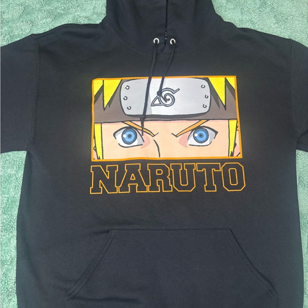 Naruto Shippuden Collection Hoodie Black Anime Graphic Pullover Size Medium - Picture 8 of 15